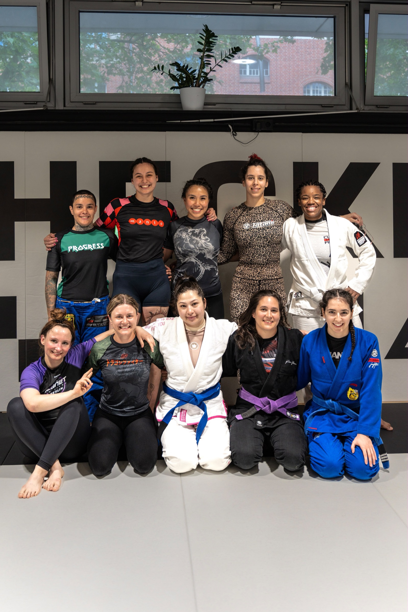Women training together at HERA combat sports community event