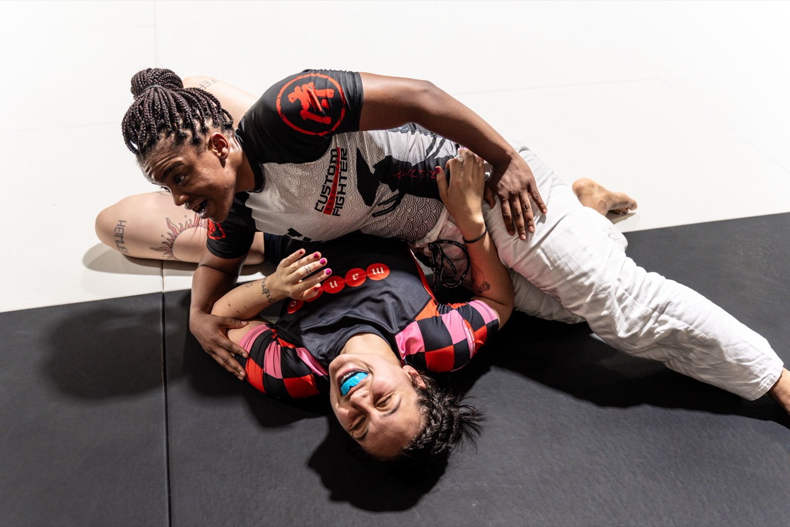 Group warmup and community connection on the mat